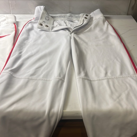 NWT white/red piping baseball pants and two other pairs of white/red pants - Picture 4 of 10